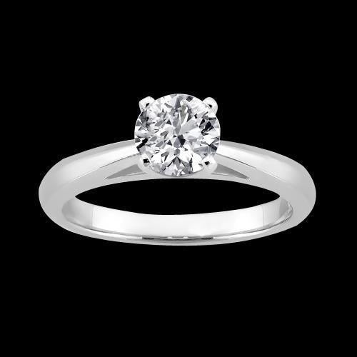 Anello Di Fidanzamento Solitario Con Genuino Diamante Da 1 Carato Con Impostazione Cattedrale