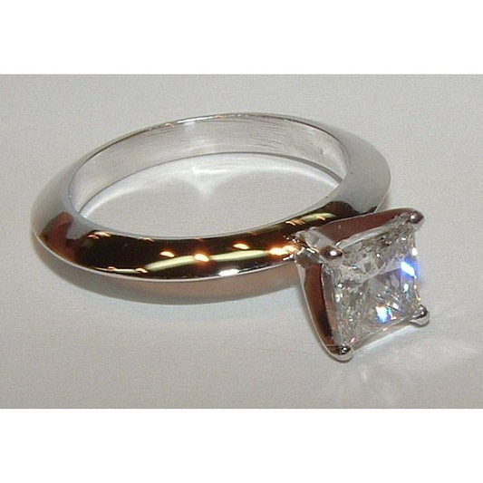 Anello Di Fidanzamento Solitario Con Naturale Diamante 0.75 Ct. Gioielli Oro Bianco