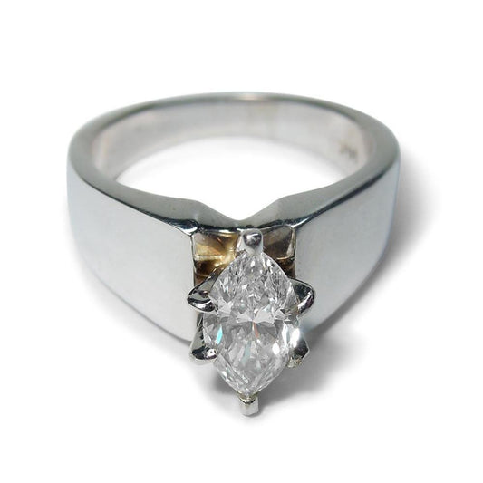 Anello Di Fidanzamento Solitario Con Naturale Diamante Da 2 Carati In Oro Bianco 14K