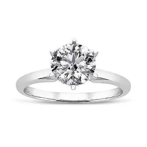 Anello Di Fidanzamento Solitario Con Naturale Diamante Rotondo Da 1.40 Carati