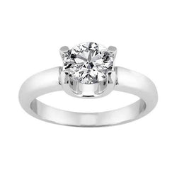 Anello Di Fidanzamento Solitario Con Naturale Diamante Taglio Ovale Da 2 Carati