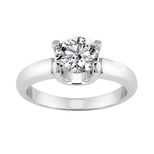 Anello Di Fidanzamento Solitario Con Naturale Diamante Taglio Ovale Da 2 Carati
