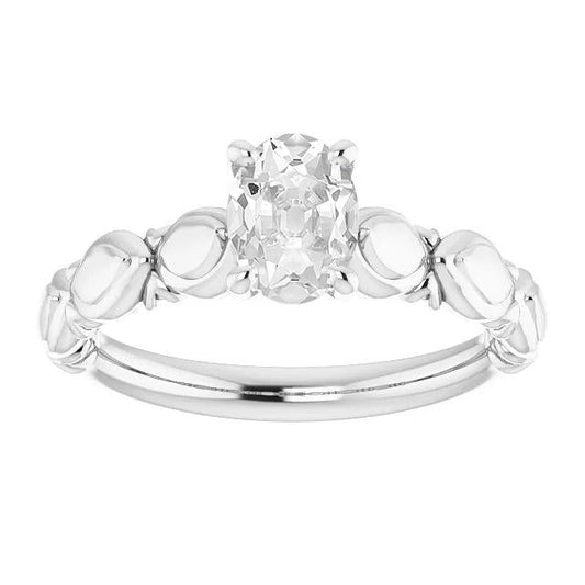 Anello Di Fidanzamento Solitario Con Vero Diamante Solitario Ovale Da Donna, 3 Carati