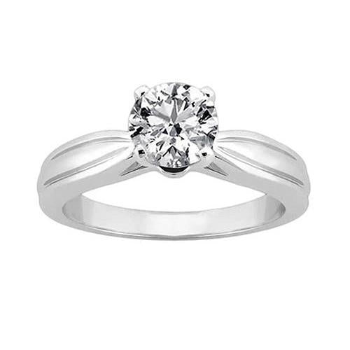 Anello Di Fidanzamento Solitario Naturale Diamante 2.50 Carati Oro Bianco 14K