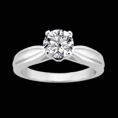 Anello Di Fidanzamento Solitario Naturale Diamante 2.50 Carati Oro Bianco 14K
