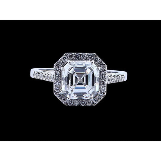 Anello Di Genuino Diamanti Asscher