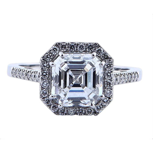 Anello Di Genuino Diamanti Asscher