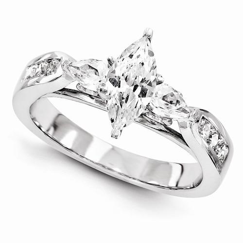 Anello Fantasia Di Fidanzamento Con Genuino Diamante A Tre Pietre Stile 1.58 Carati Nuovo
