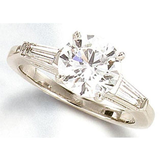 Anello Genuino Diamanti Taglio Baguette