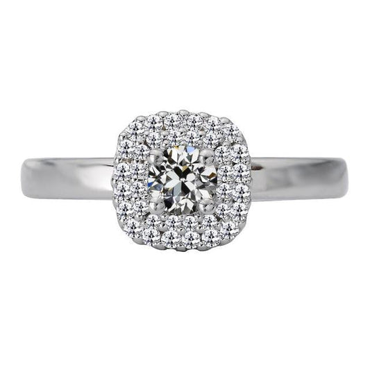 Anello Halo Anniversary Da Donna Vecchio Minatore Genuino Diamante 3 Carats