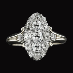 Anello Halo Stile Vintage Rotondo Vecchio Minatore Gioielli Con Naturale Diamanti 6,50 Carati