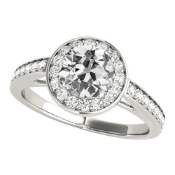 Anello In Oro 14K Con Genuino Diamante Aureo, Taglio Antico, Taglio 4,75 Carati, Gioielli Da Donna