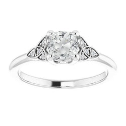 Anello In Oro 14K Con Vero Diamante Taglio Miniera Stile Nodo D'amore 3,75 Carati