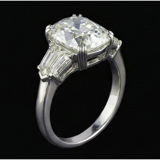 vero cushion diamante 2.41carati anello angolo laterale