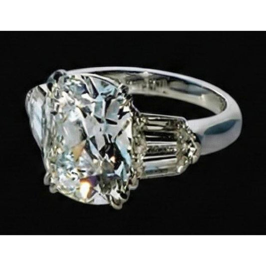 vero cushion diamante 2.41carati anello vista frontale
