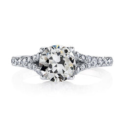 Anello Nuziale Rotondo Con Genuino Diamanti Da Minatore Vecchio, Gambo Diviso, 5 Carati, Oro 14K