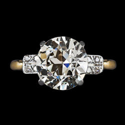 Anello Nuziale Rotondo Con Naturale Diamanti A Taglio Antico, 5 Carati, Gioielli In Oro Da Donna