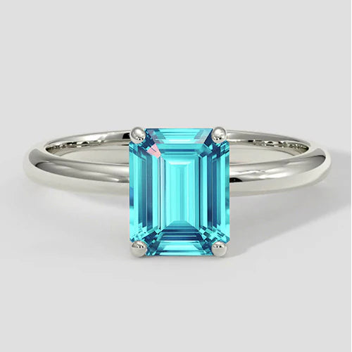 Anello Paraiba blu neon da 1 ct
