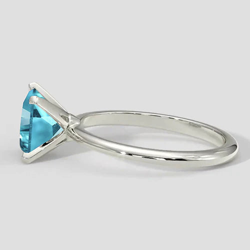 Anello Paraiba con cuscino bluastro da 2,1 carati