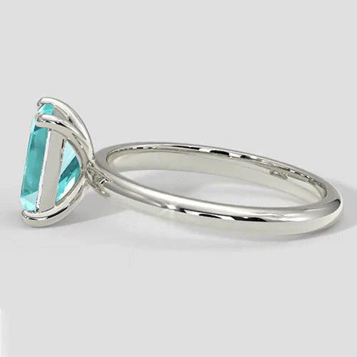 vero cushion tormalina paraiba 3carati anello angolo laterale