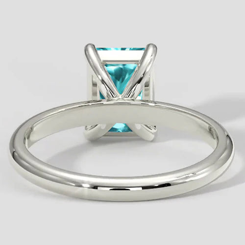 vero cushion tormalina paraiba 3carati anello dettaglio ravvicinato
