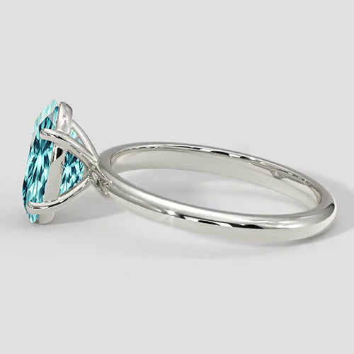 Anello Paraiba neon a taglio ovale da 2,75 ct