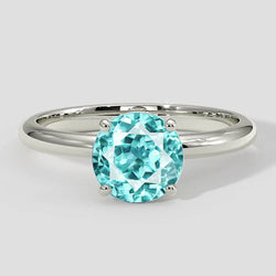 Anello Paraiba rotondo classico 1,50 ct