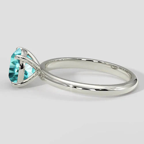 Anello Paraiba rotondo classico 1,50 ct