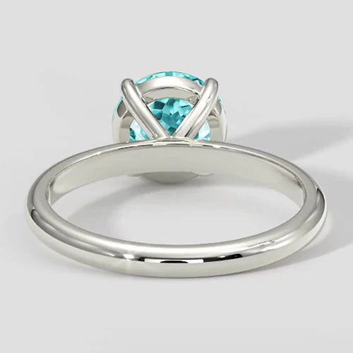 Anello Paraiba rotondo classico 1,50 ct