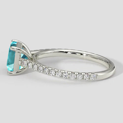 Anello Paraiba taglio Asscher da 2 carati