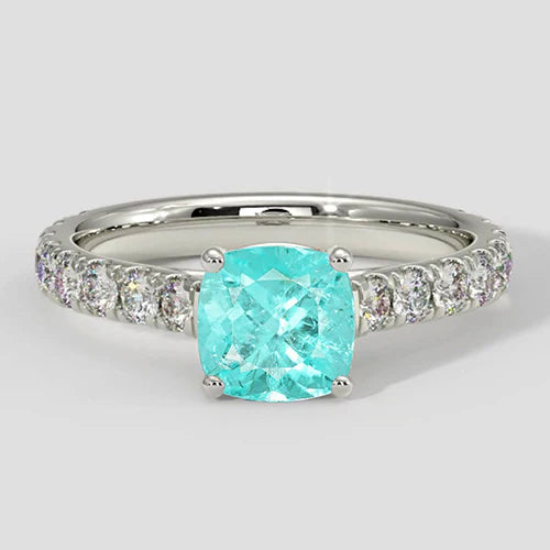 Anello Paraiba taglio rotondo da 1,75 carati