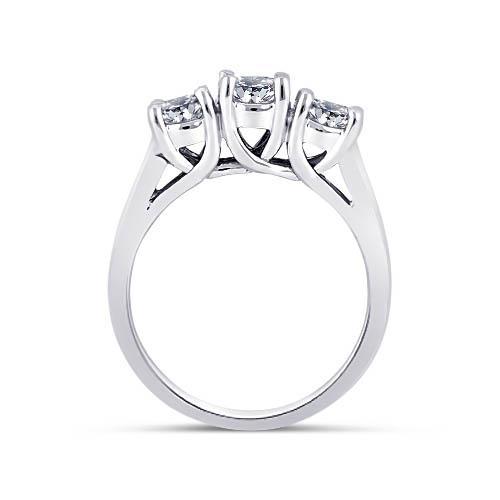 Anello Per Anniversario Di Matrimonio Con Genuino Diamanti Rotondi 3 Carati 3 Gioielli In Pietra