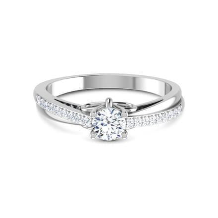 Anello Per L'Anniversario Con Naturale Diamante Scintillante Da Donna Con Taglio Brillante Da 1,90 Ct