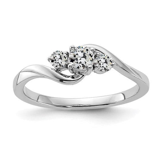 Anello Rotondo Con 3 Pietre Di Vero Diamante Taglio Vecchia Miniera Gambo Ritorto 1,50 Carati