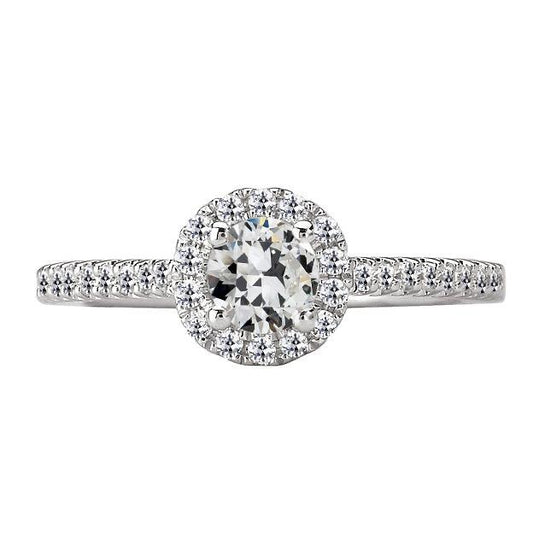 Anello Rotondo Con Alone Di Genuino Diamanti Da Minatore Vecchio Con Accenti Gioielli In Oro 4 Carati