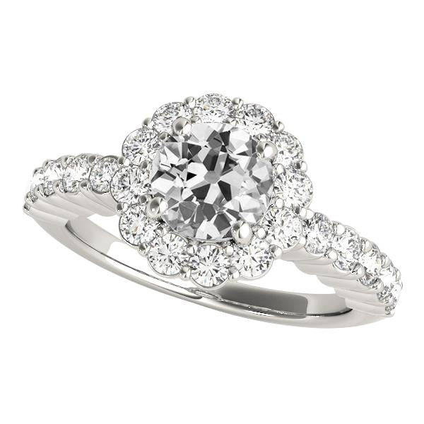 Anello Rotondo Con Genuino Diamante A Taglio Antico, Miniera, Rotondo, Set, 4,75 Carati