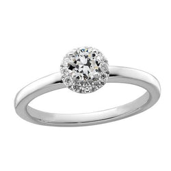 Anello Rotondo Con Naturale Diamante Europeo Antico, 2,25 Carati, Gioielli Da Donna