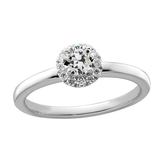 Anello Rotondo Con Naturale Diamante Europeo Antico, 2,25 Carati, Gioielli Da Donna
