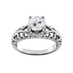 Anello Rotondo Con Naturale Diamanti Da Minatore Vecchio, Set Di 2,75 Carati, Stile Vintage