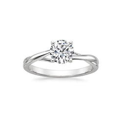 Anello Solitario Anniversario Con Vero Diamante Taglio Rotondo Scintillante Da 2 Ct