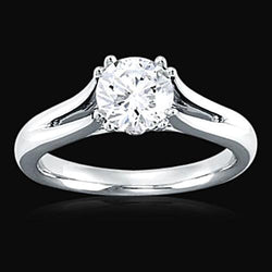 Anello Solitario Con Genuino Diamante Da 2 Carati Gioielli Da Donna Con Gambo Diviso