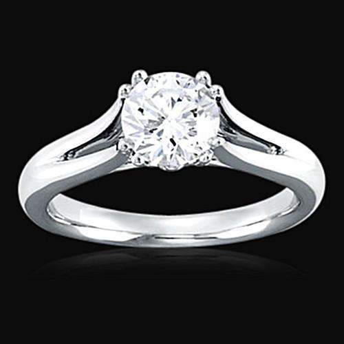 Anello Solitario Con Genuino Diamante Da 2 Carati Gioielli Da Donna Con Gambo Diviso