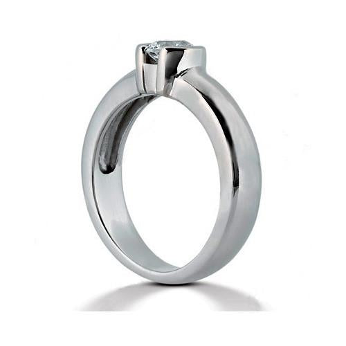 Anello Solitario Con Vero Diamante 1.01 Ct. Oro Bianco 14K