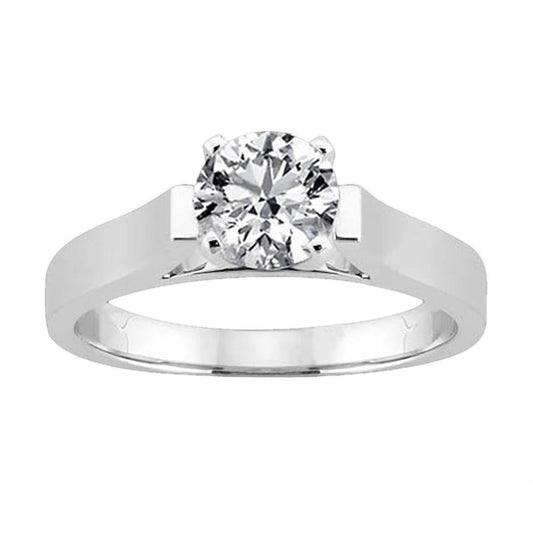 Anello Solitario Con Vero Diamanti E Gioielli In Oro Bianco Da 2.51 Carati 14K