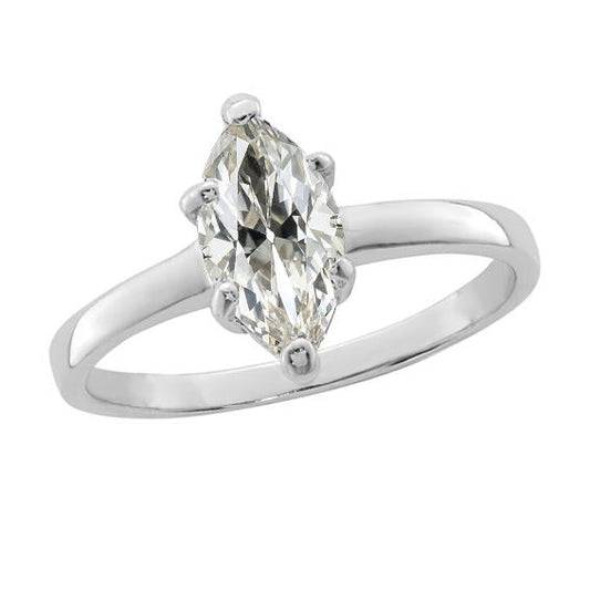 Anello Solitario Da 3,50 Carati Marquise Vecchio Minatore Genuino Diamante Women Jewelry