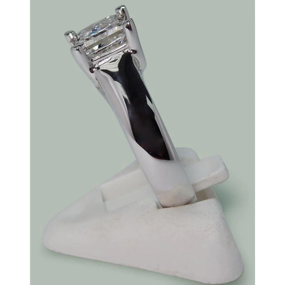 Anello Solitario Genuino Diamante Principessa