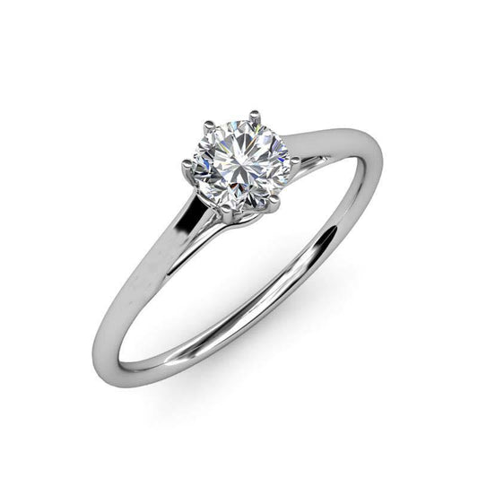 Anello Solitario In Oro Bianco Da 1,75 Carati Con Genuino Diamante Per L'Anniversario