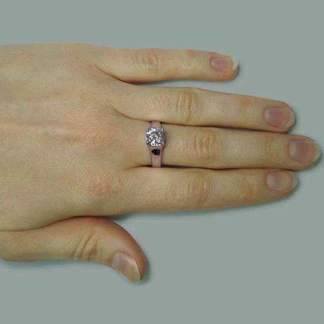 Anello Solitario In Oro Rosa Con Naturale Diamante Tondo Brillante Da 1.50 Carati