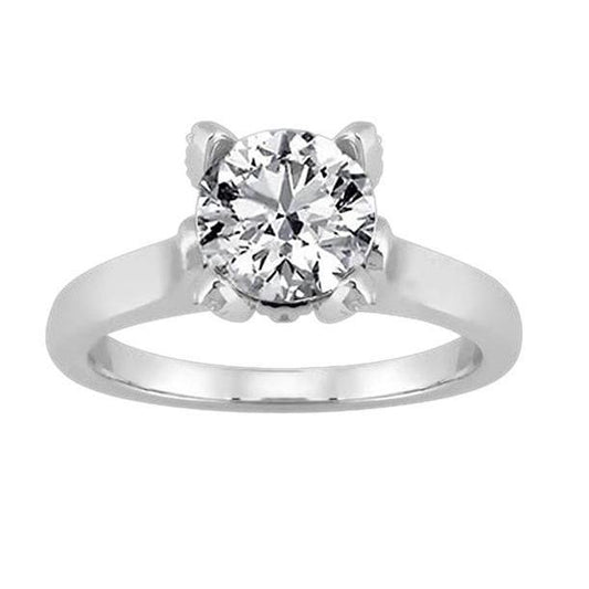 Anello Solitario Naturale Diamante Rotondo 2.01 Carati Nuovi Gioielli