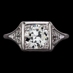 Anello Solitario Rotondo Vecchio Minatore Naturale Diamante Stile Vintage 2 Carati